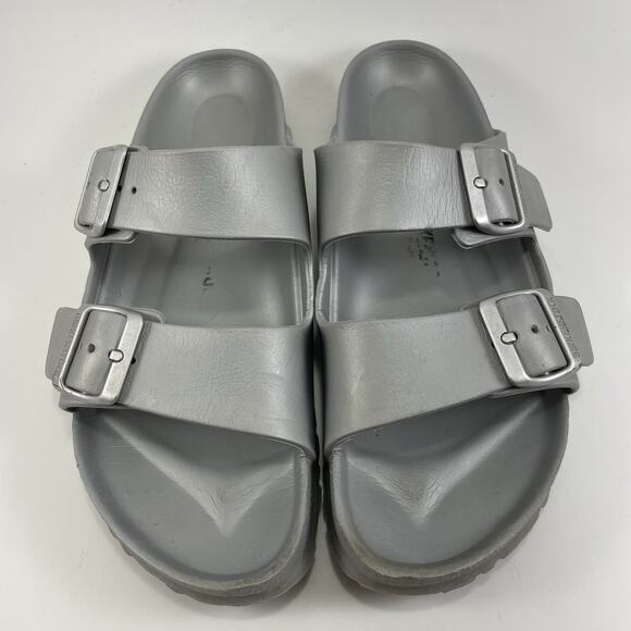 Birkenstock Arizona EVA Womens Size 40 US Size 9-9.5 Narrow Slides Gray Rubber - Picture 9 of 9
